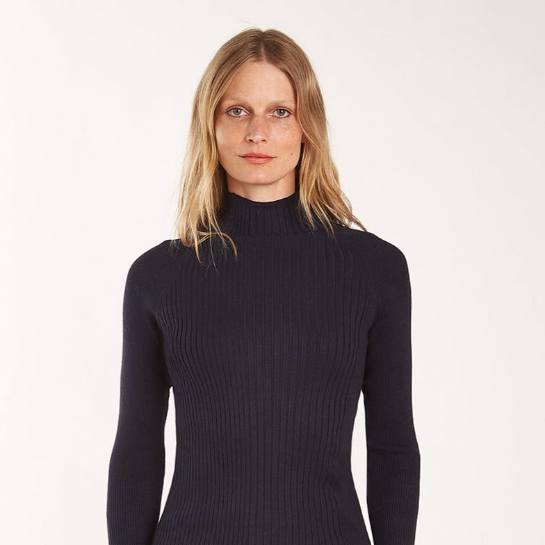 Mock Neck Rib Top