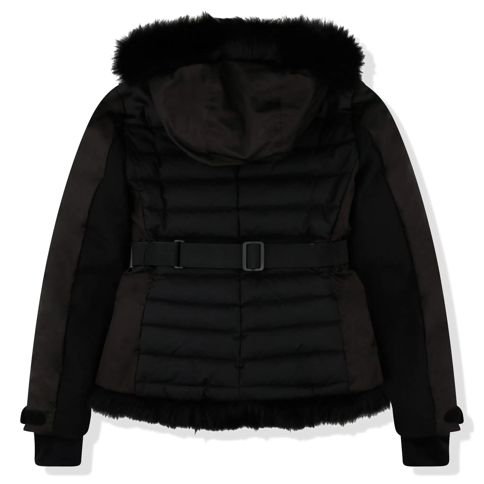 Moncler Ardiden Giubbotto Fur Hood Jacket Black