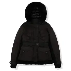 Moncler Ardiden Giubbotto Fur Hood Jacket Black