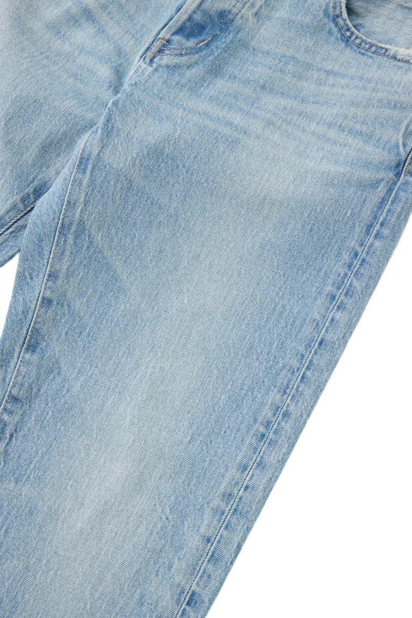 Moussy Denim Montura Tapered Jeans in Light Blue