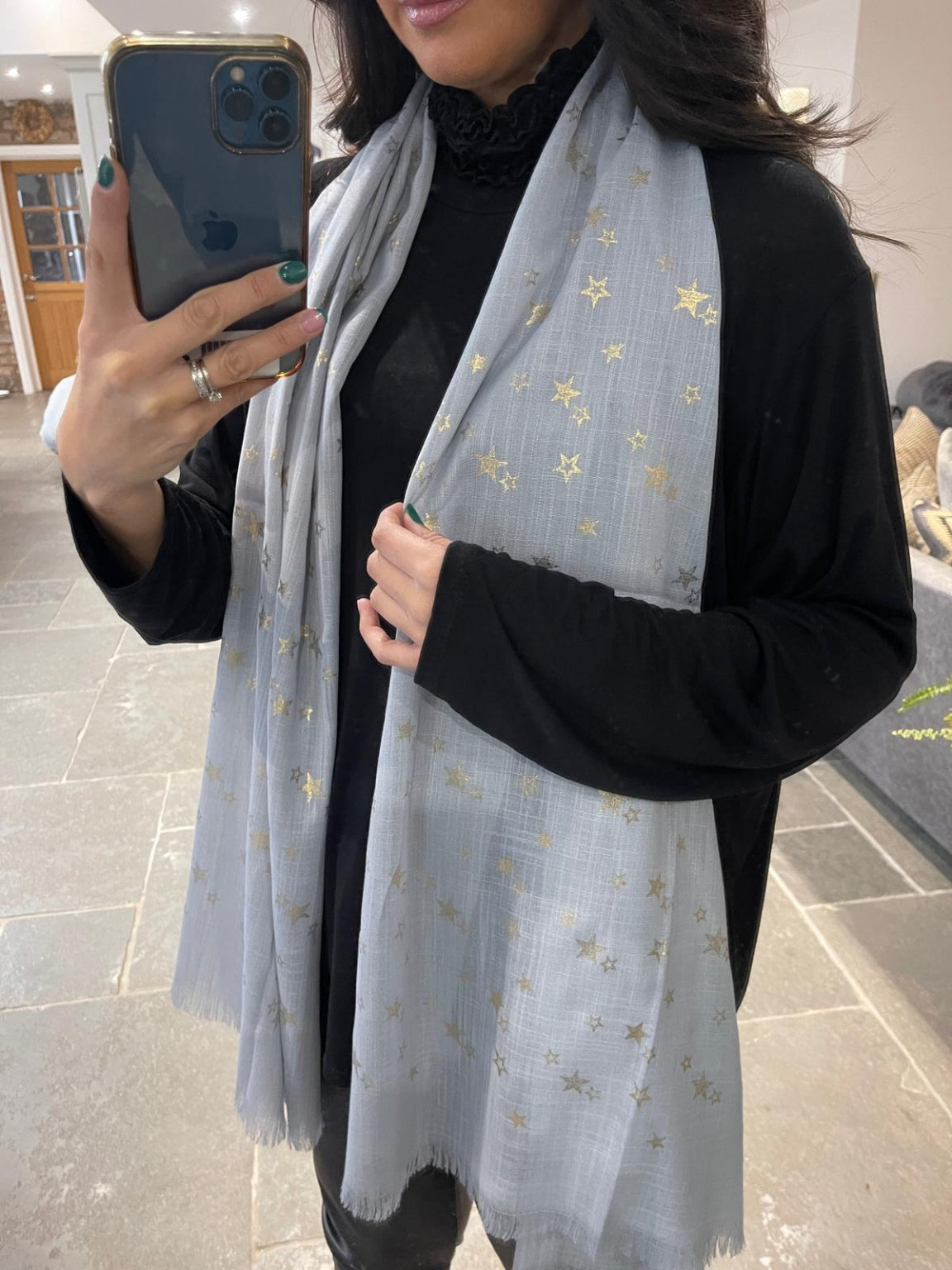 Multi Star Print Scarf