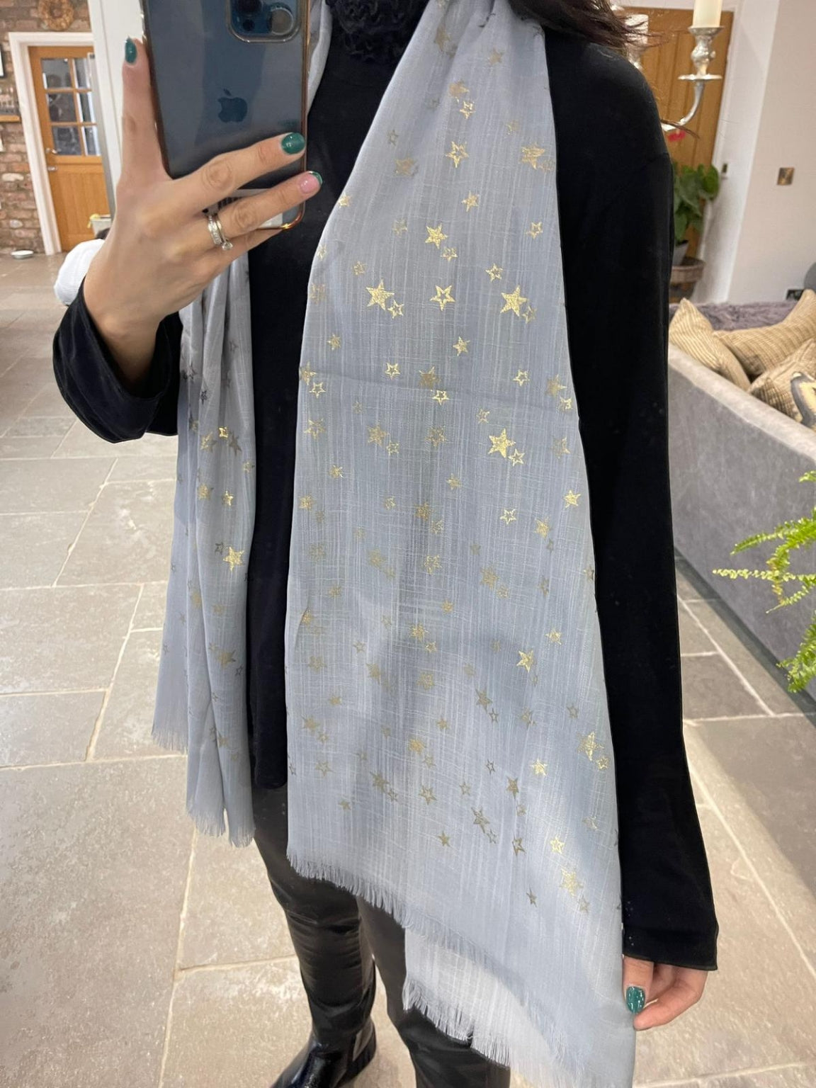 Multi Star Print Scarf