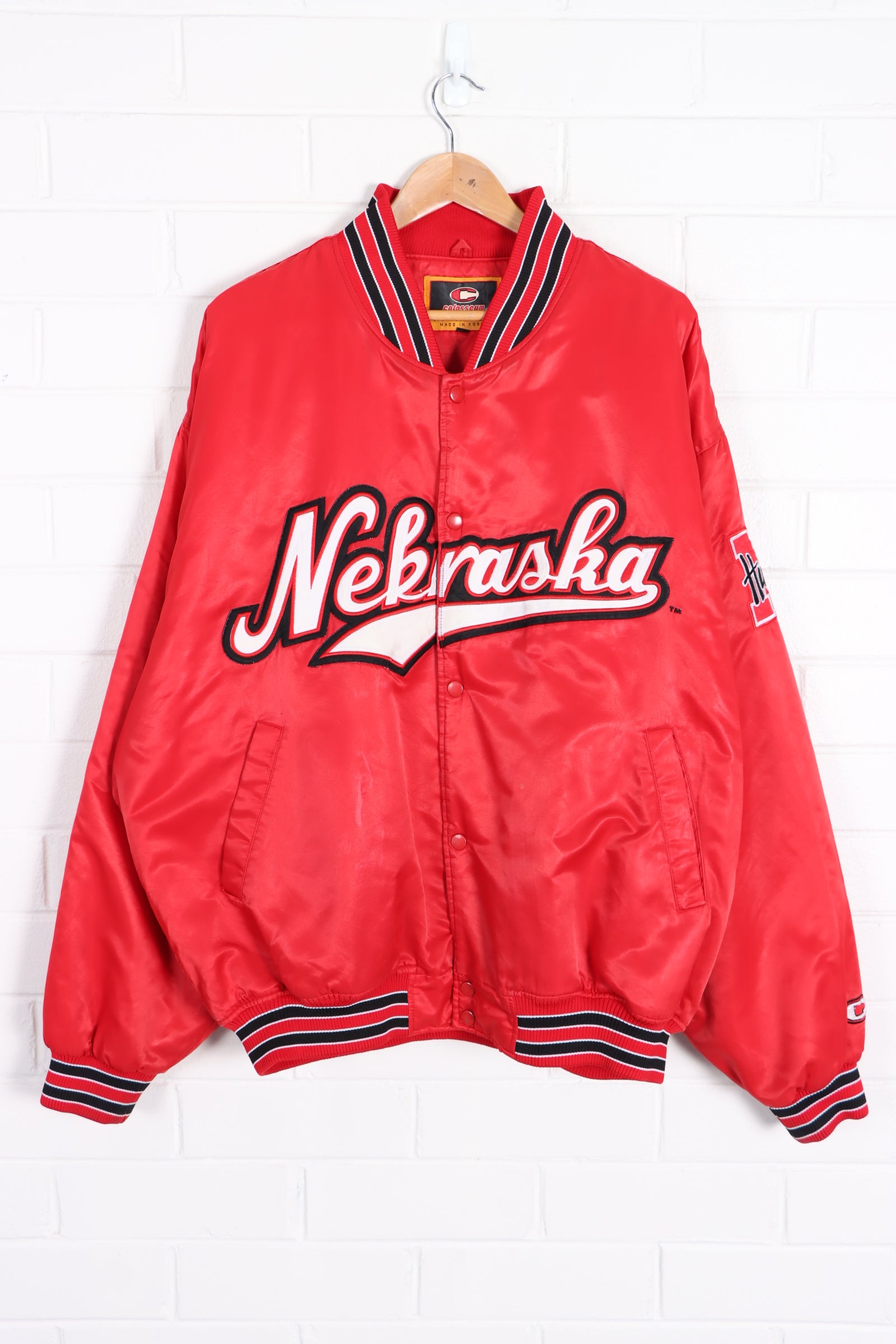 Nebraska Varsity Bomber Jacket Korea Made (XXL)