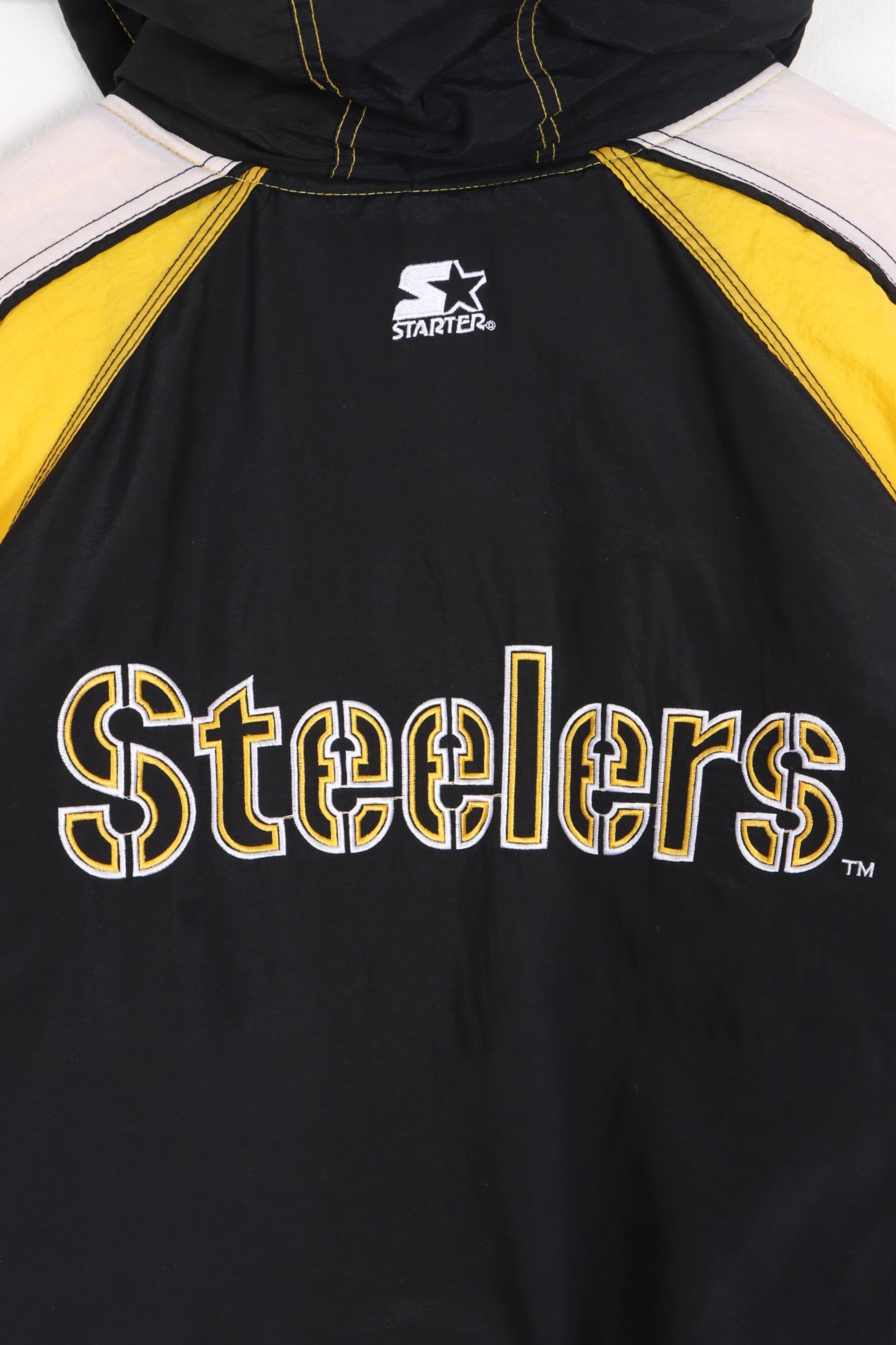 NFL Pittsburgh Steelers Padded STARTER Windbreaker Jacket with Hood (XL)