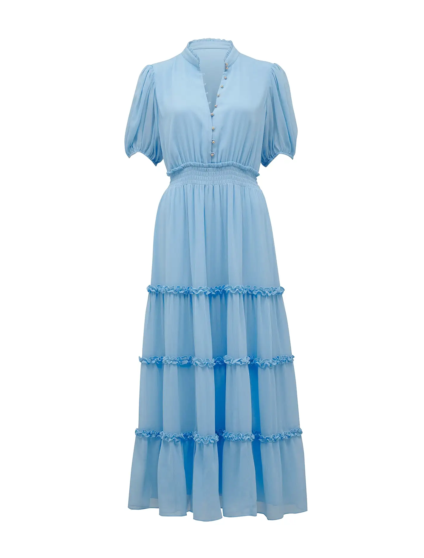 Nora Frill Tier Midi Dress