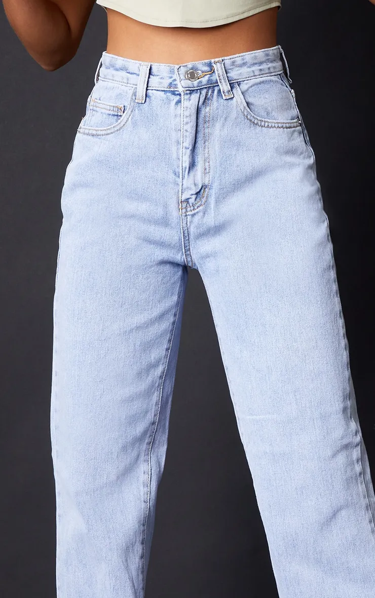 Petite Bleach Wash Split Hem Jeans | Petite