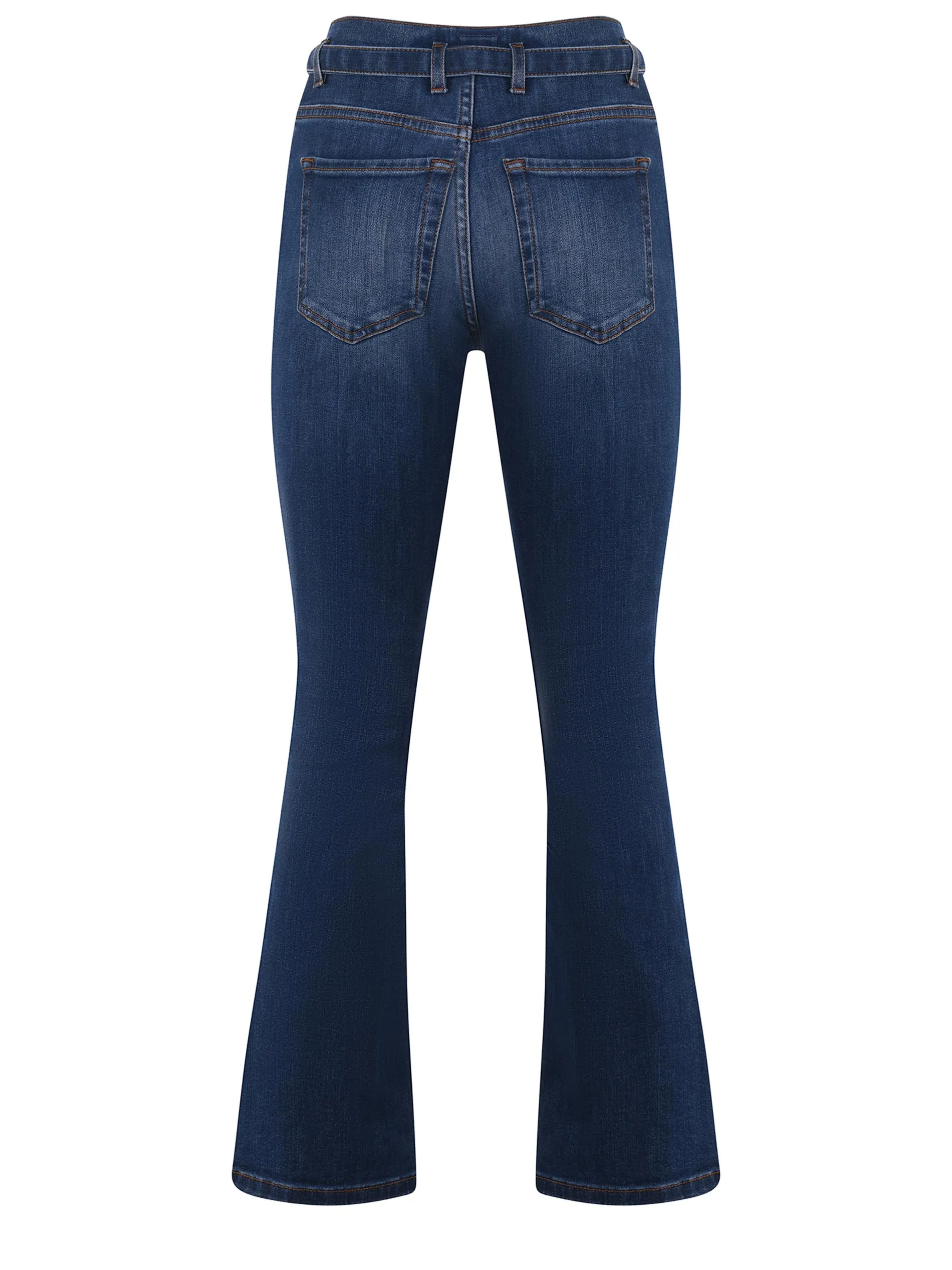 Pinko Love Birds Belt Bootcut Jeans