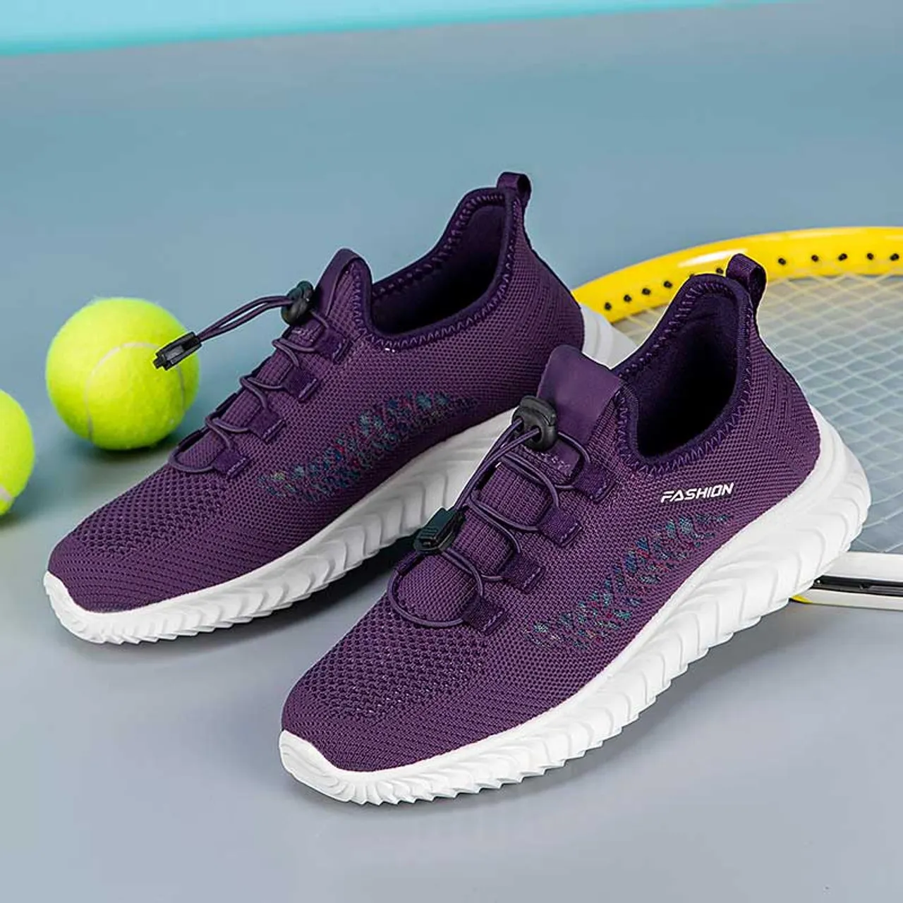 Purple flyknit patterned texture shoe sneaker