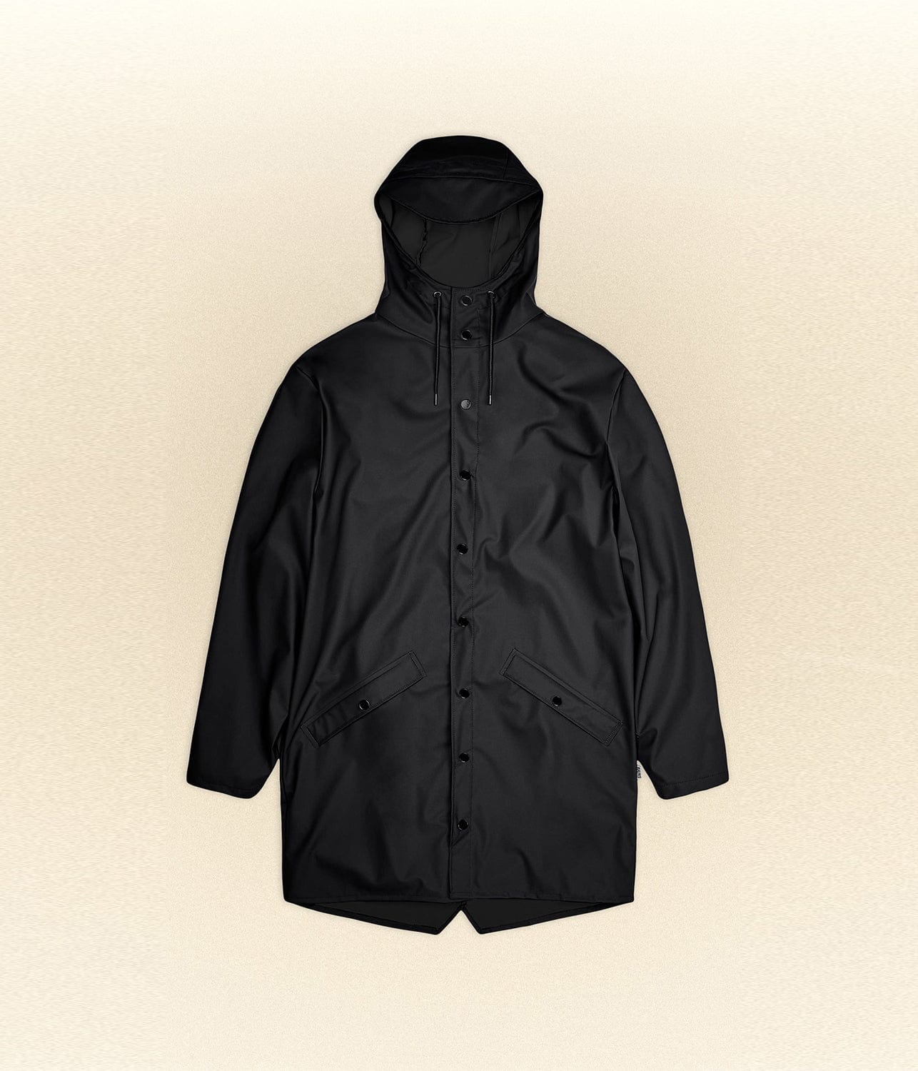 RAINS LONG JACKET BLACK