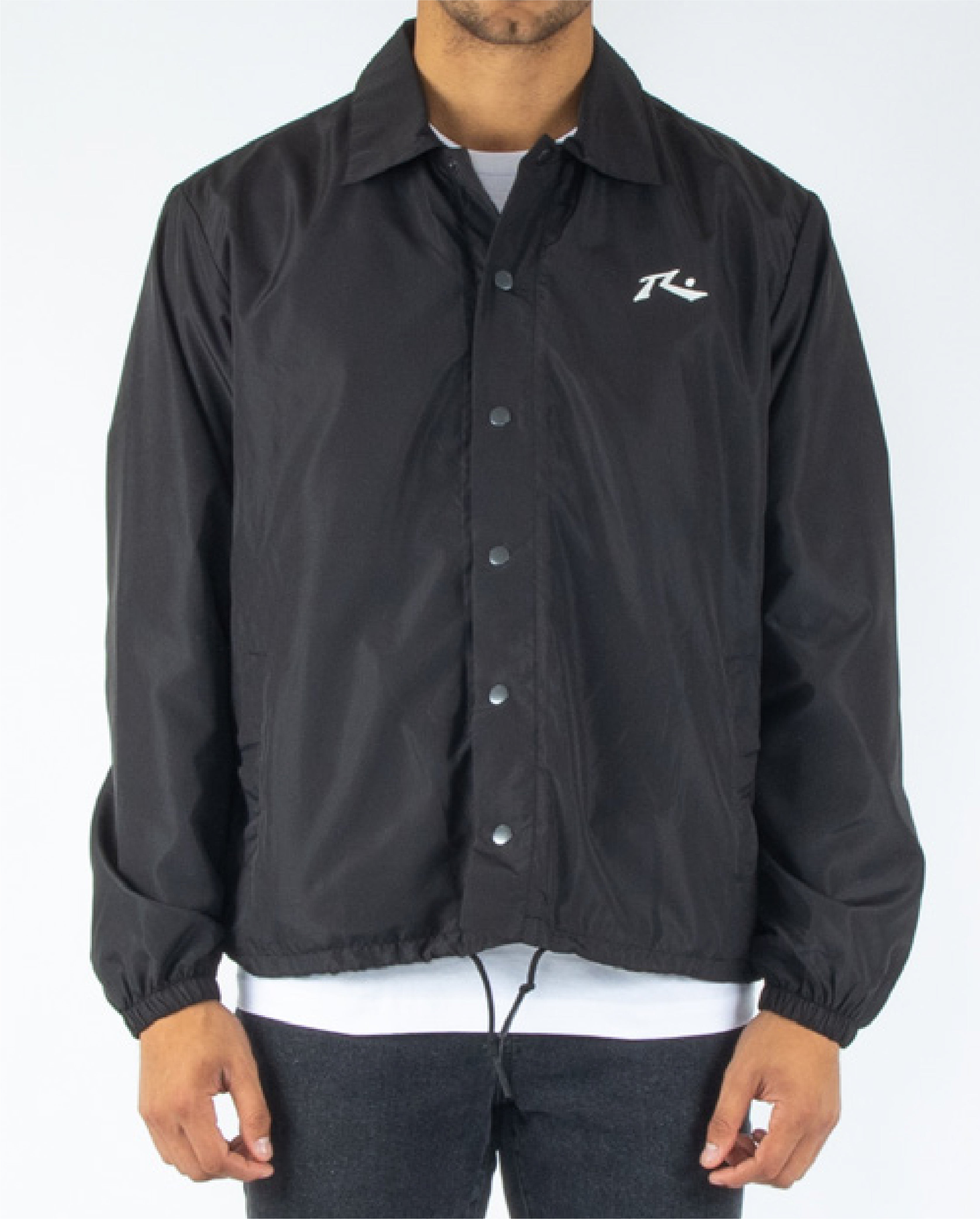 Rusty USA Base Coaches Jacket BLACK