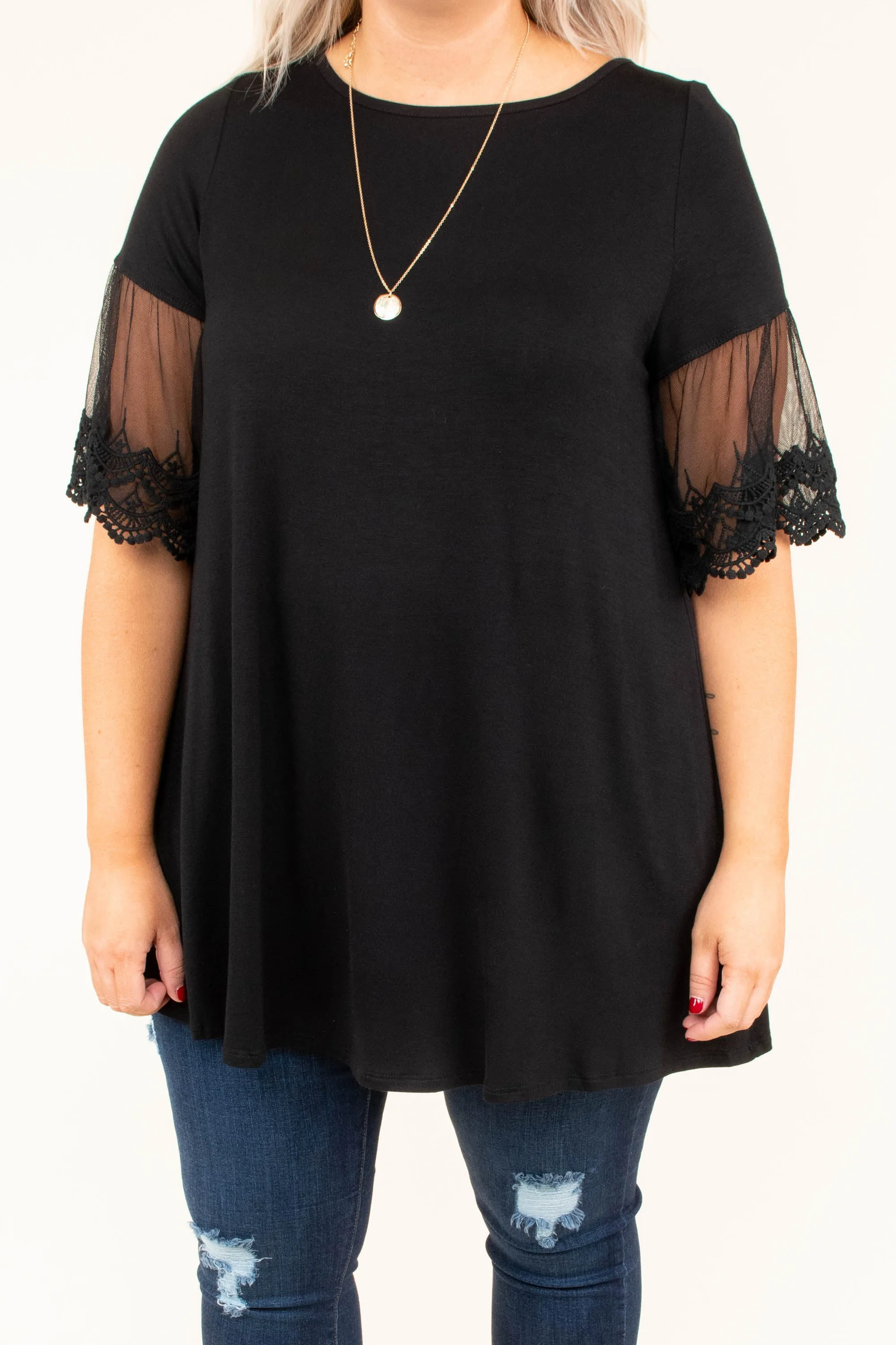 Sheer's The Deal Top, Black