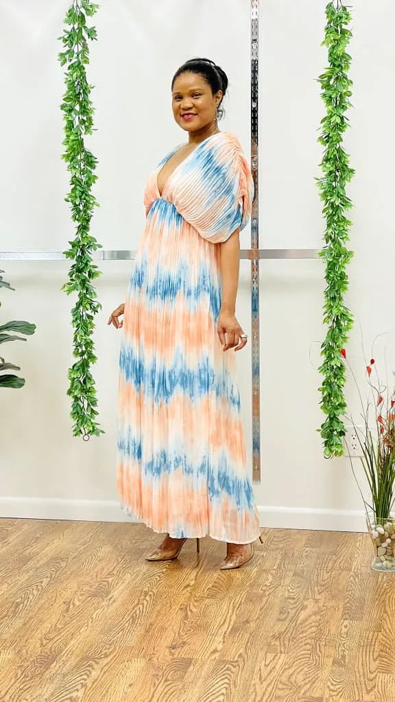 Sherry pleated maxi dress