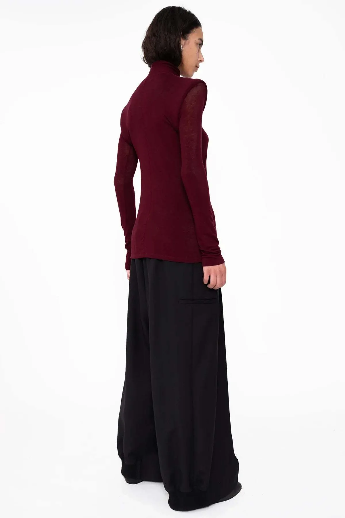 Shoulder Turtleneck - Bordeaux