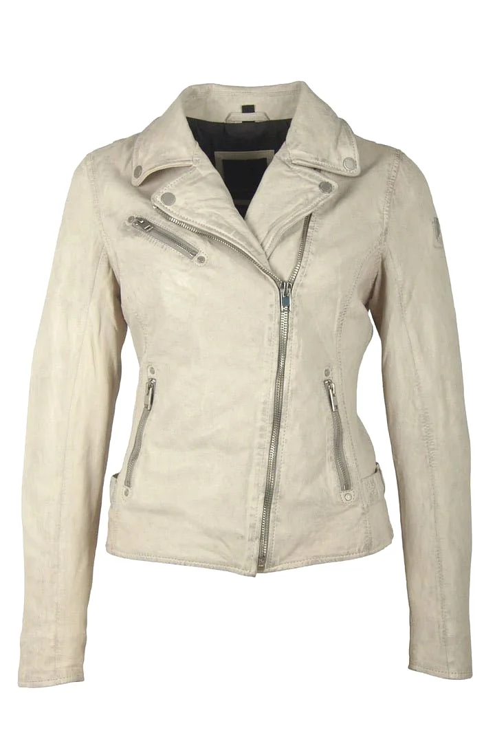 Sofia RF Leather Jacket, Off White