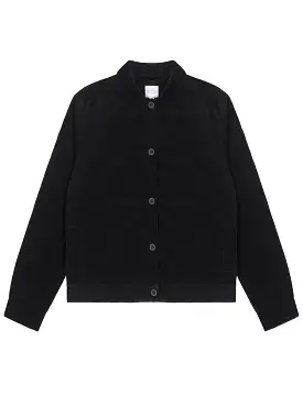 Sunspel Womens Corduroy Boxy Jacket Black