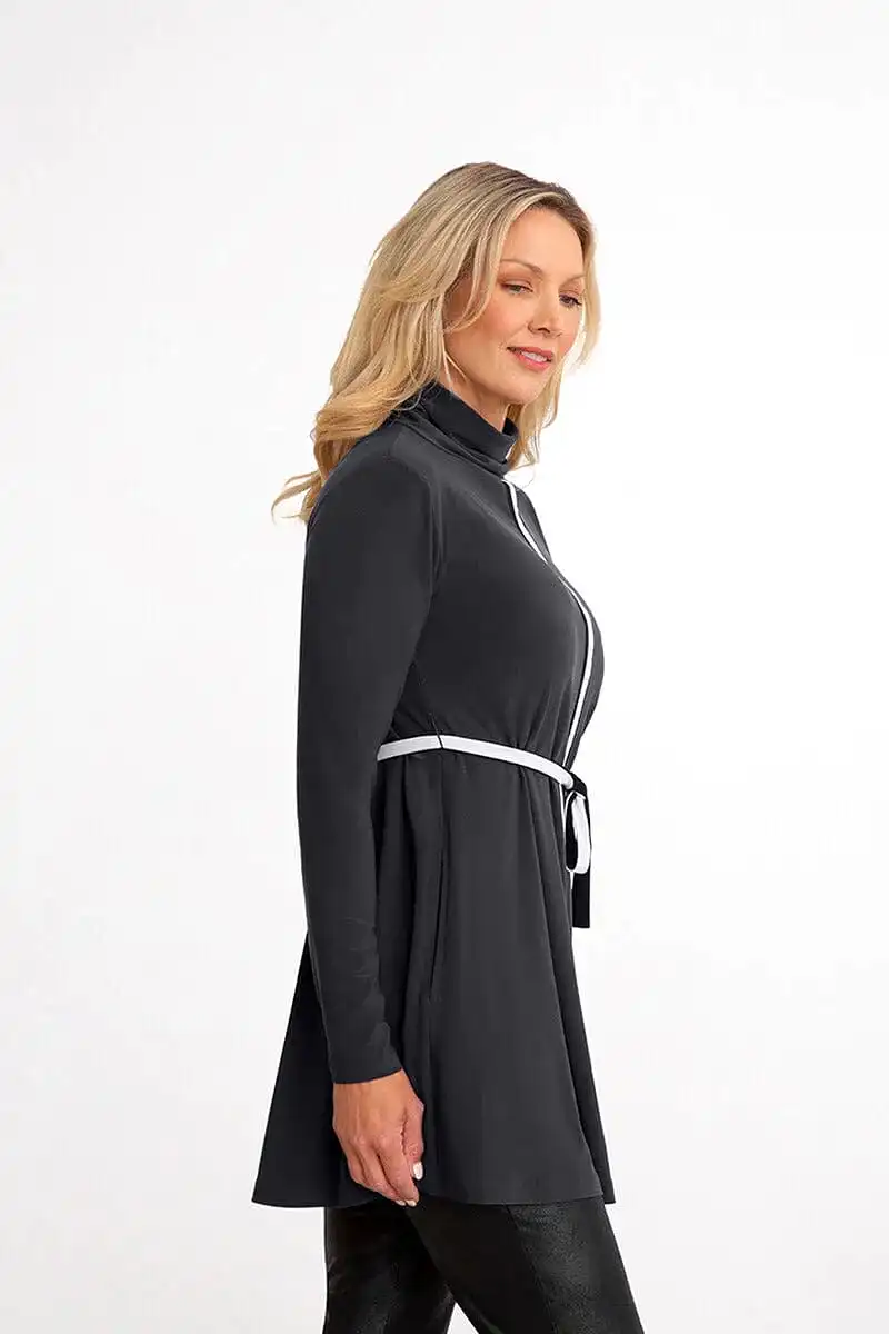 Sympli Underline Turtleneck Trapeze Top - 23188-3