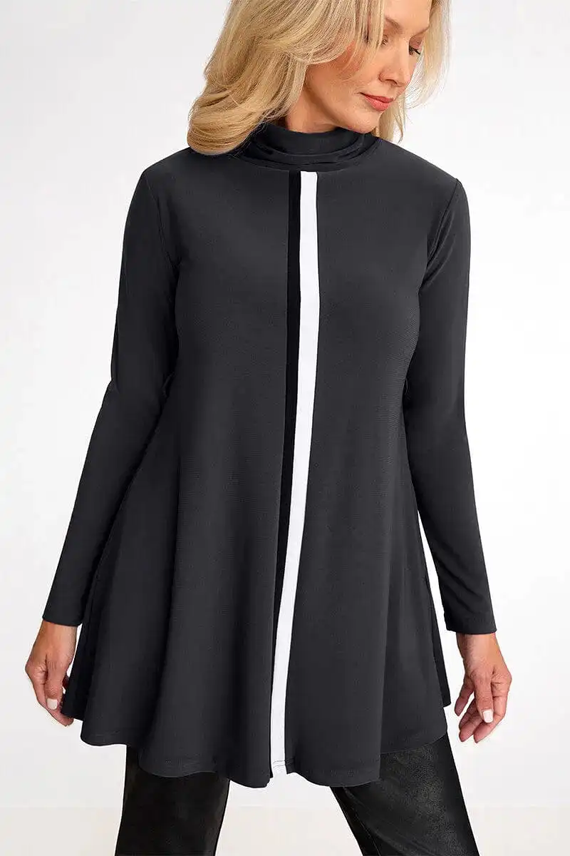 Sympli Underline Turtleneck Trapeze Top - 23188-3