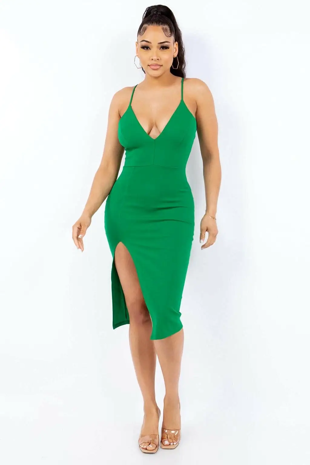 TALIA BELTED ELEGANT MIDI DRESS