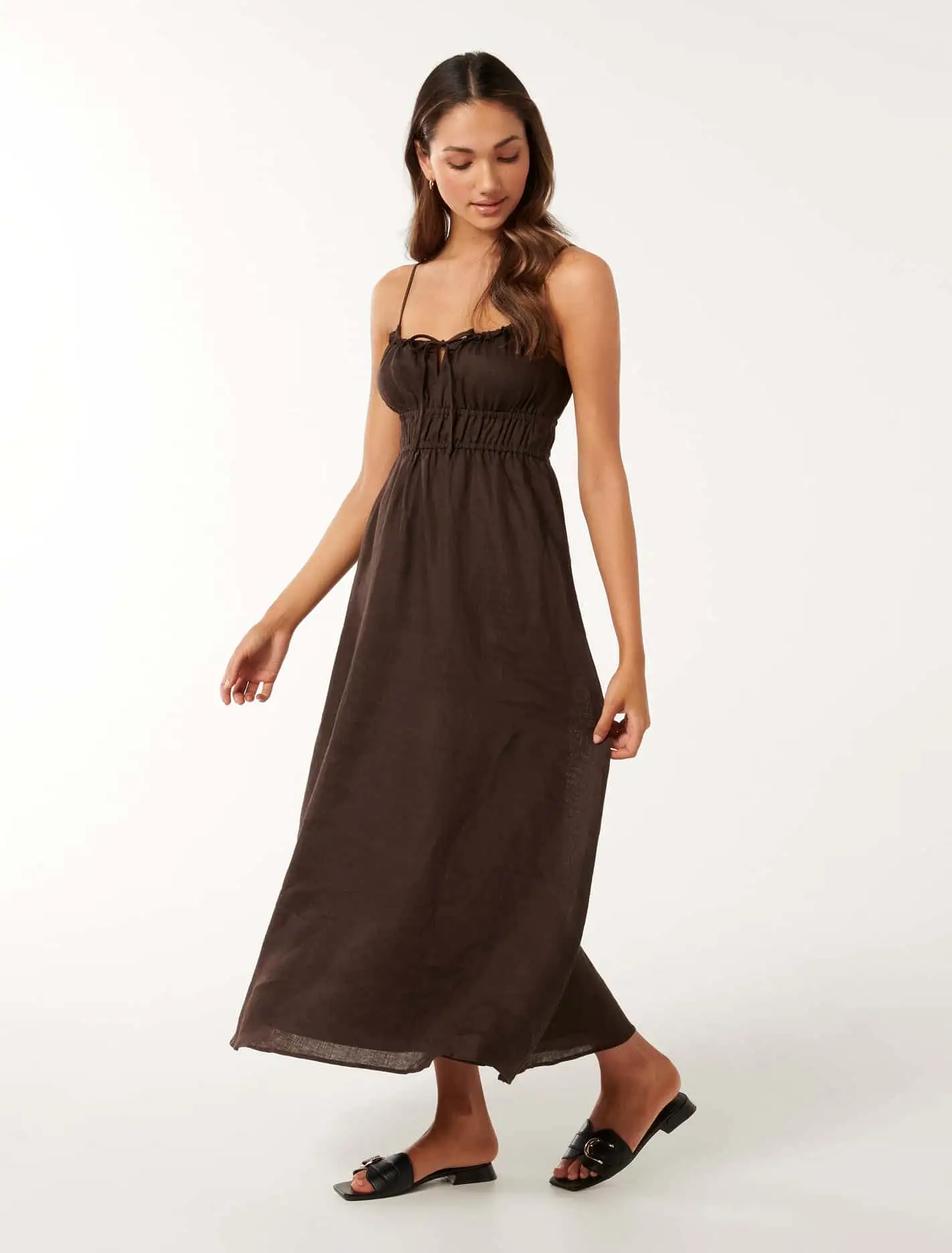 Tay Petite Tie-Up Midi Dress