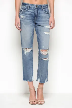 Tbc Womens Bailey Slim Boyfriend Jeans