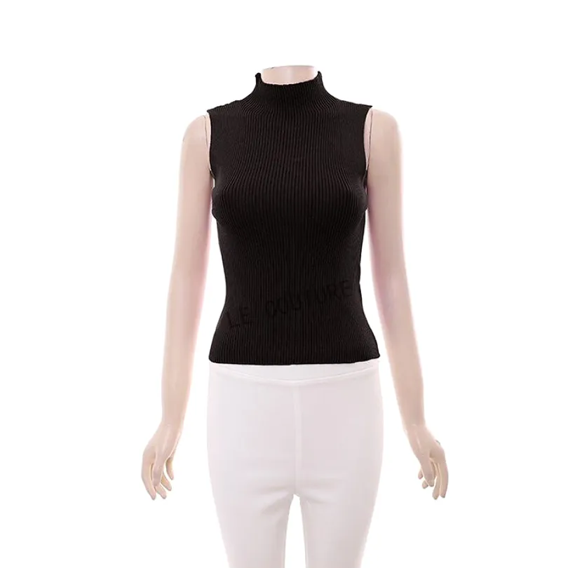 Turtleneck Sleeveless Top