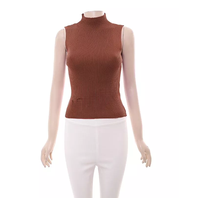 Turtleneck Sleeveless Top