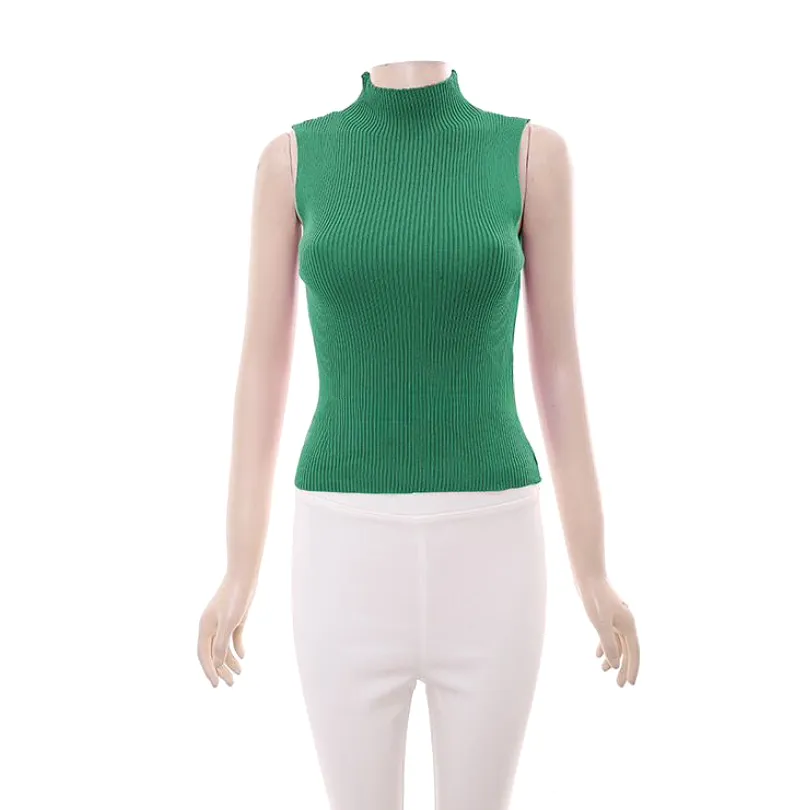 Turtleneck Sleeveless Top