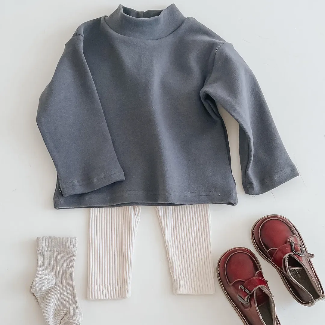 Turtleneck Top - Charcoal