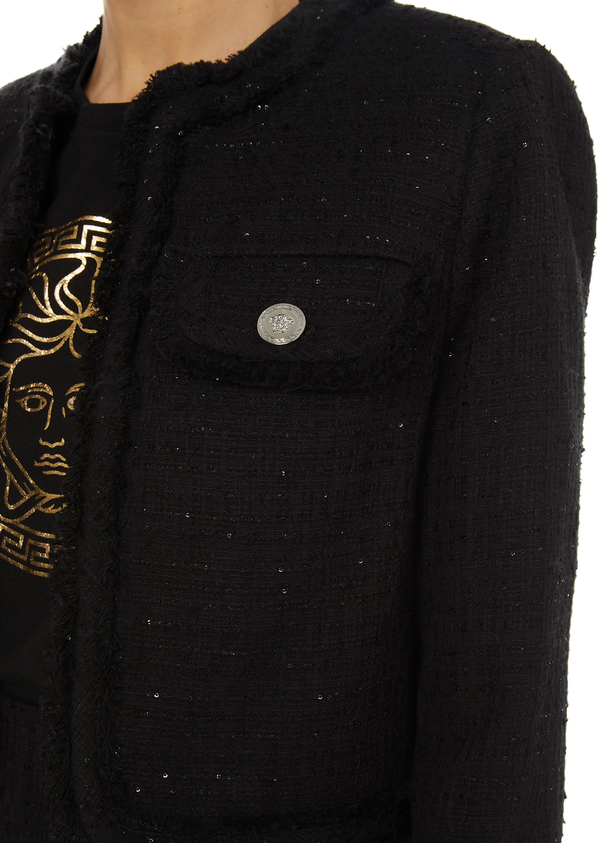 VERSACE  Tweed jacket - Black