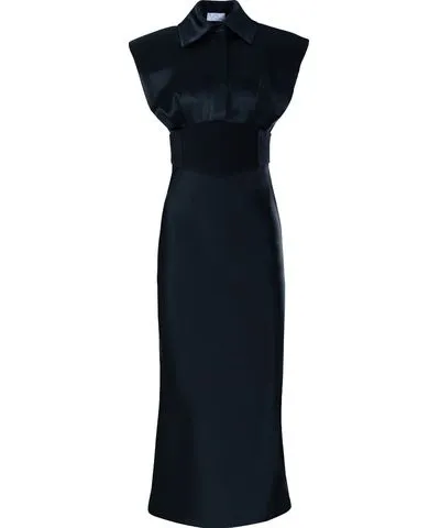 Vestiaire D'un Oiseau Libre Women's Black Bias-Cut Corset Dress