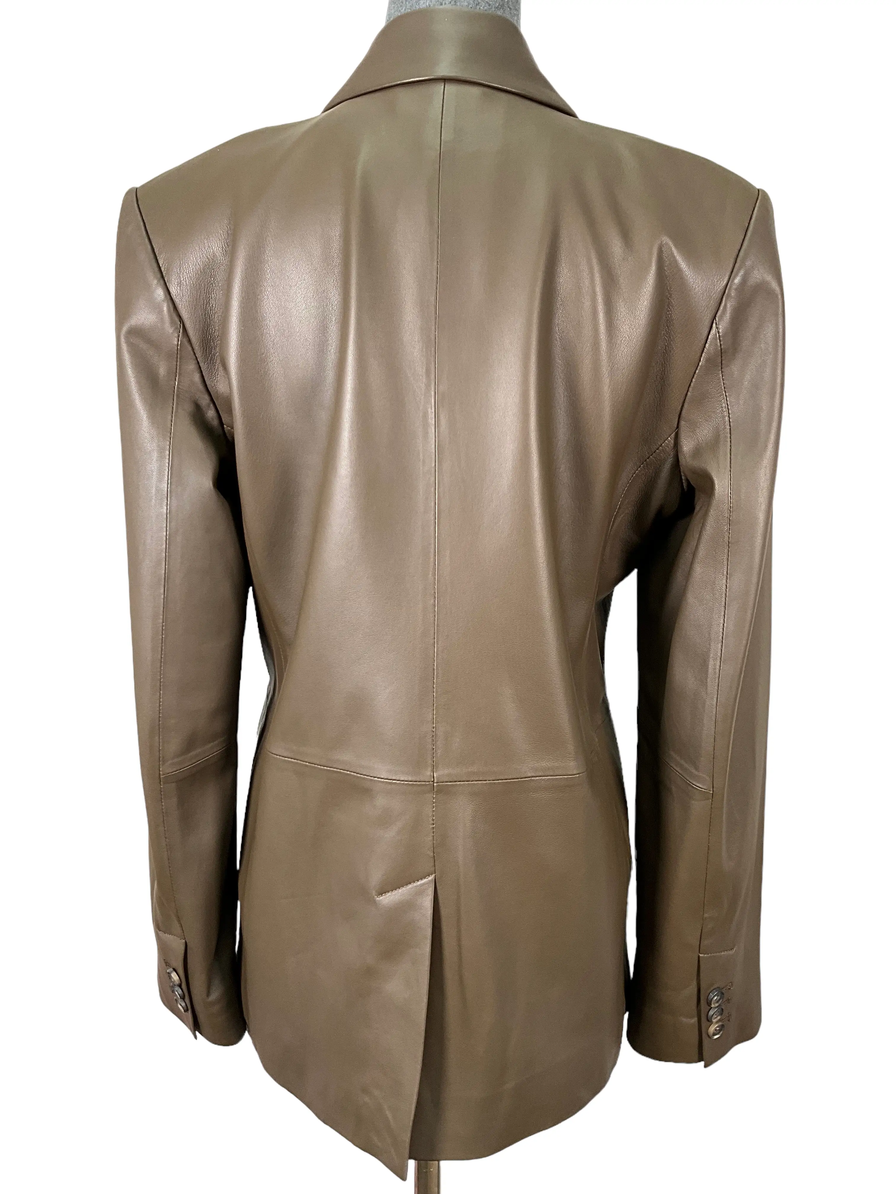 Vince Brown Leather Jacket Size M