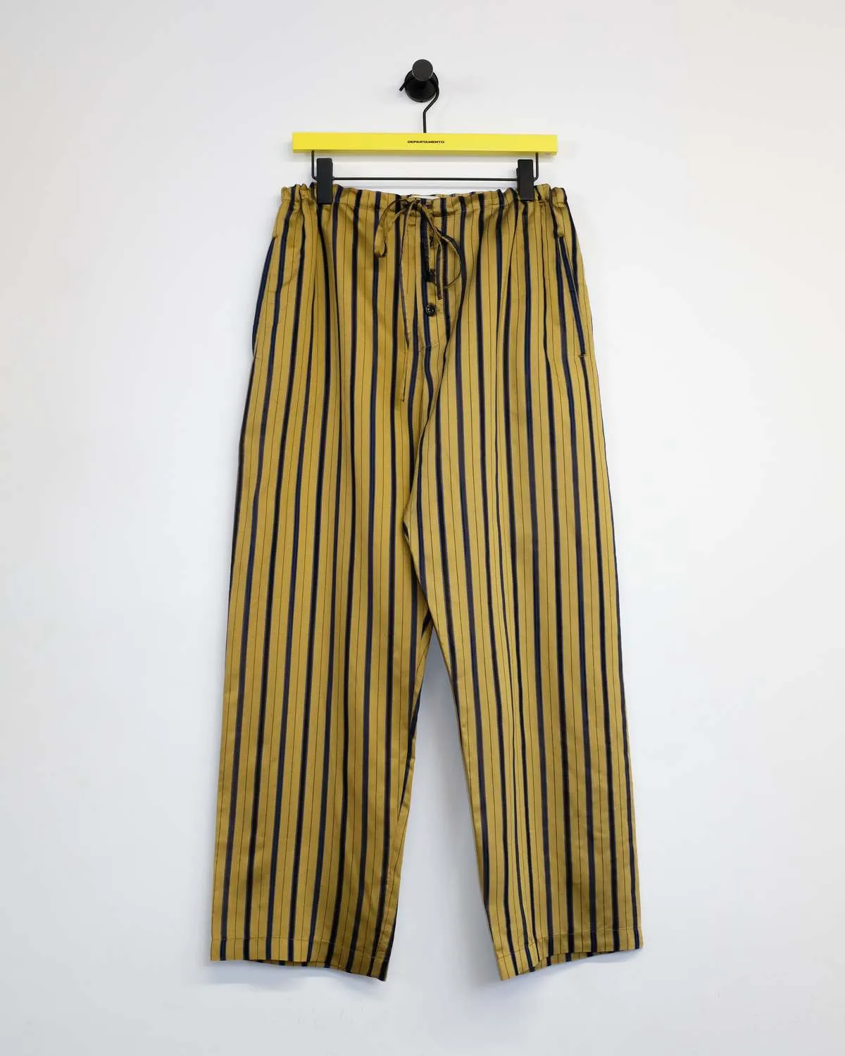 Viscose And Silk Alumni Stripe Pajama Pants - Yellow Multi