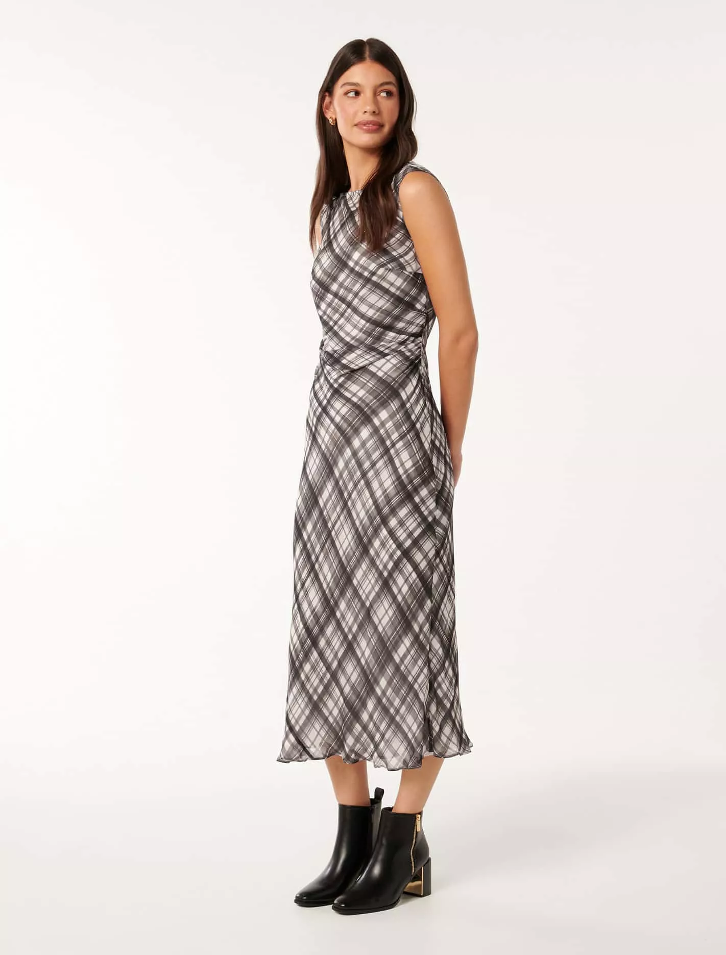 Vivianna Boat Neck Midi Dress