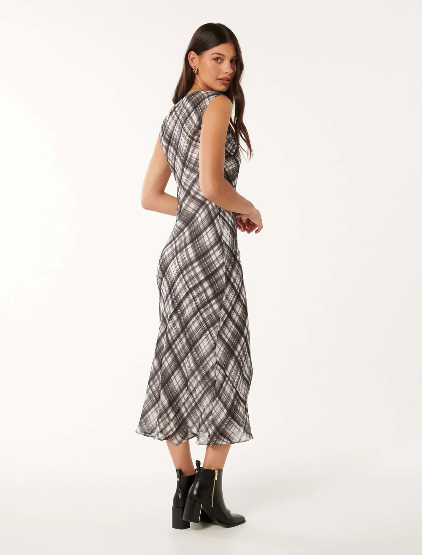 Vivianna Boat Neck Midi Dress