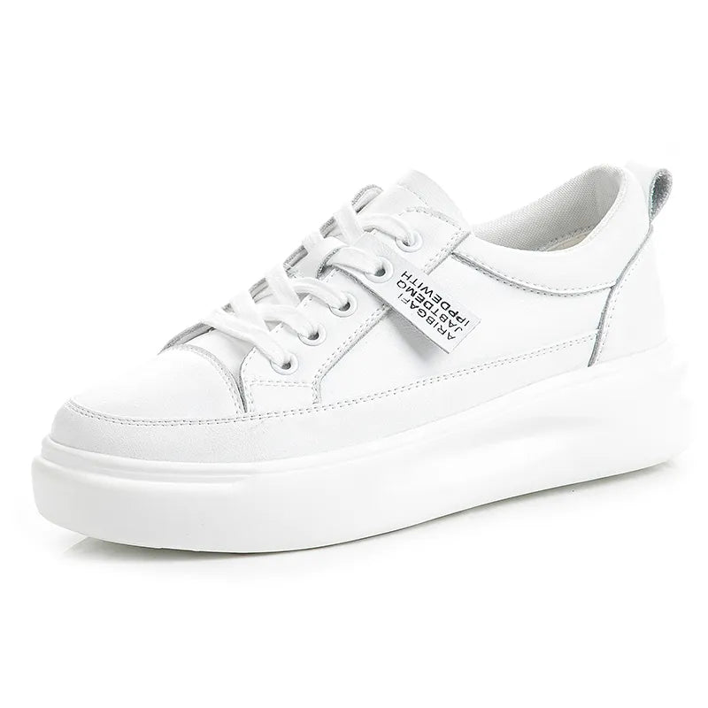 White Shoes Women's 2023 Trend Fashion Genuine Leather Tennis Sport Sneaker