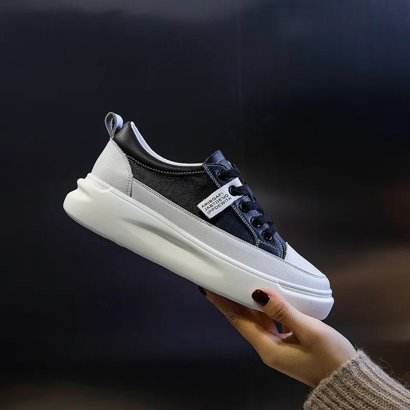 White Shoes Women's 2023 Trend Fashion Genuine Leather Tennis Sport Sneaker