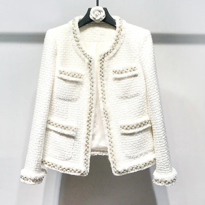 White Tweed Women Jacket