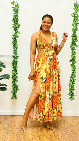 Willow halter sassy maxi dress