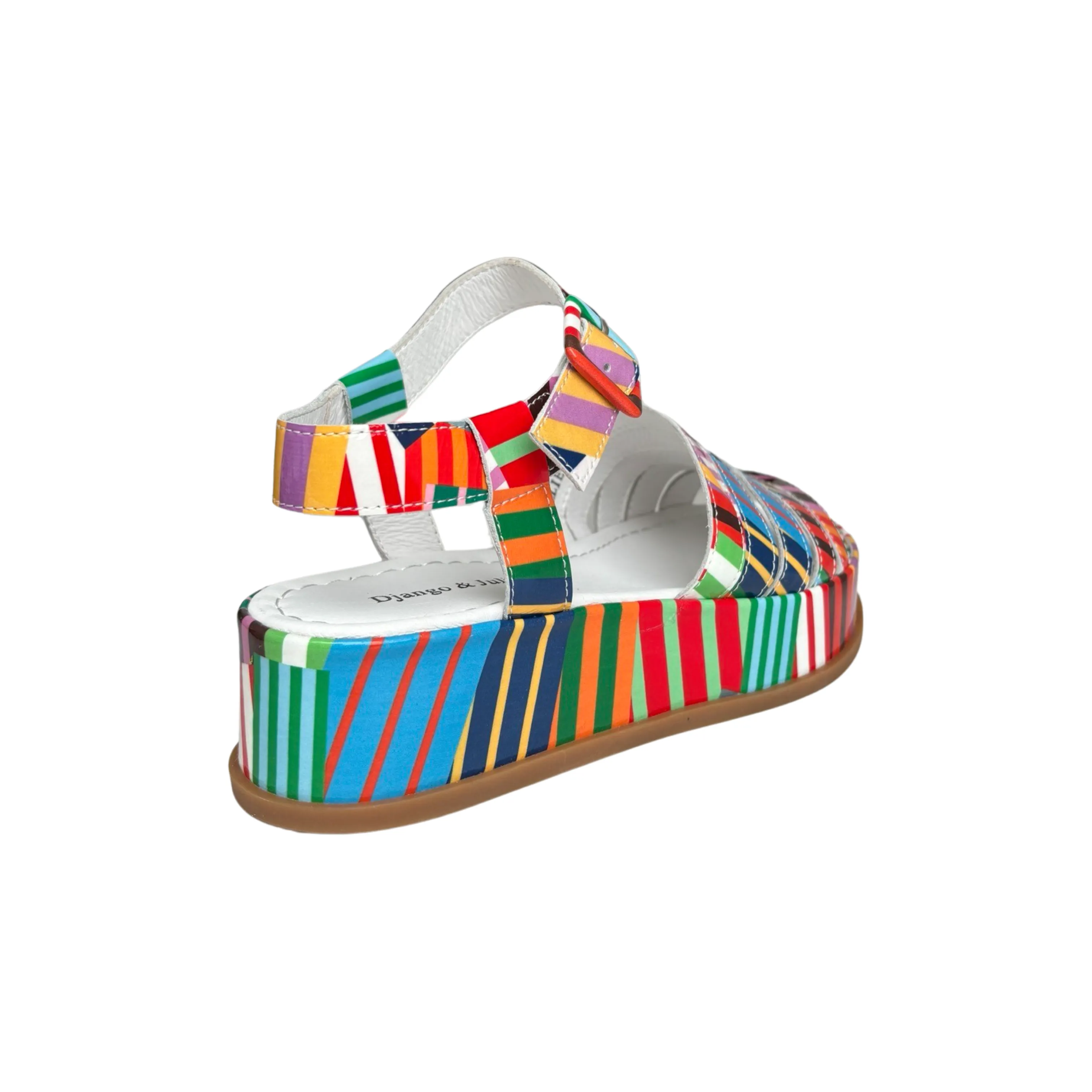 Wollie Stripe Multi Patent platform Sandal