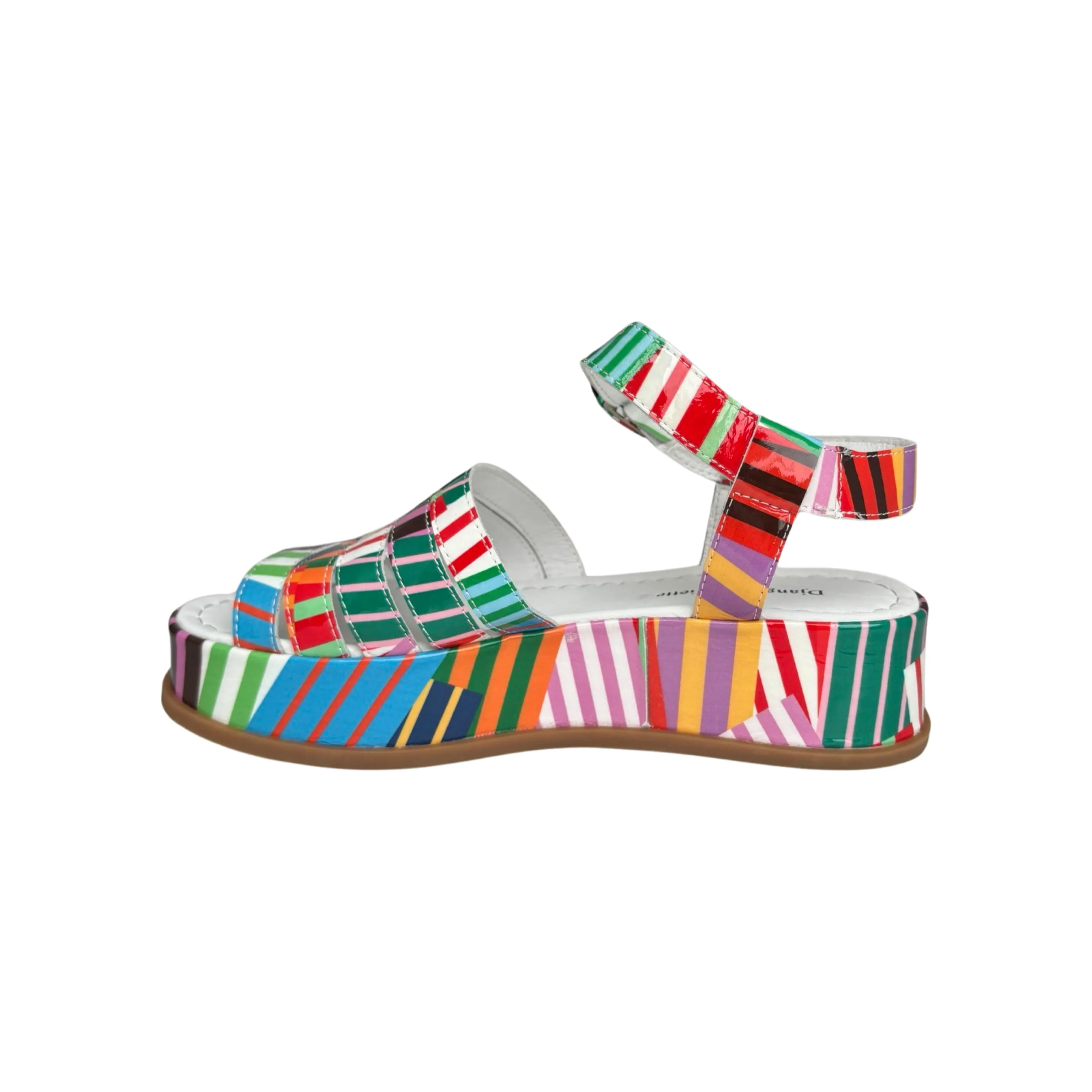 Wollie Stripe Multi Patent platform Sandal