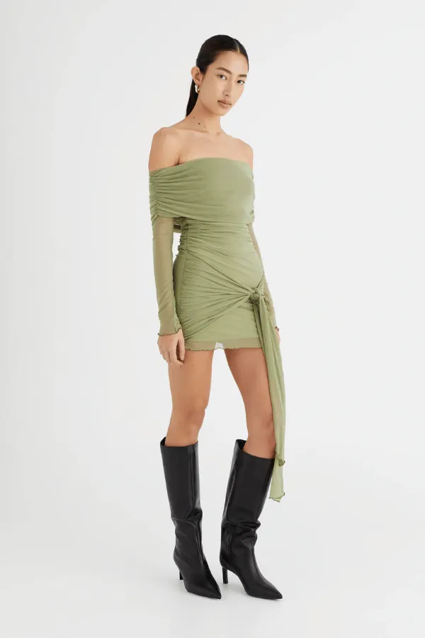 Yasmin Mini Dress Pistachio